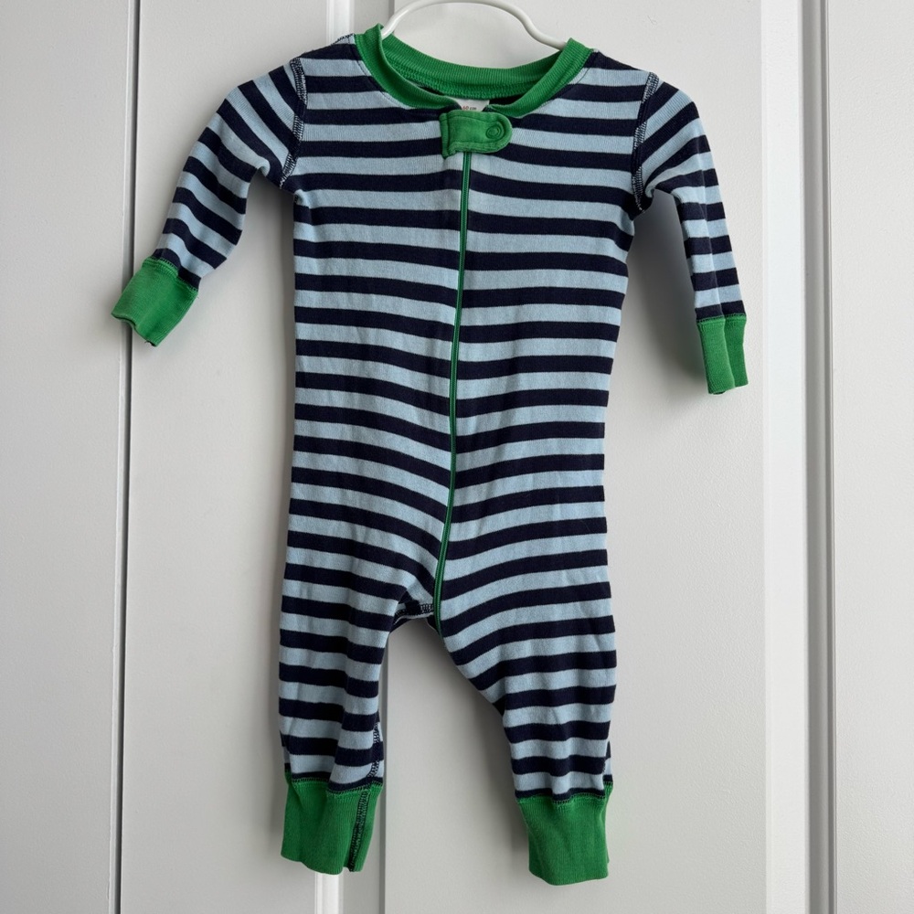 Hanna Andersson Striped Organic Cotton Zippy 60 - 6-9 months
